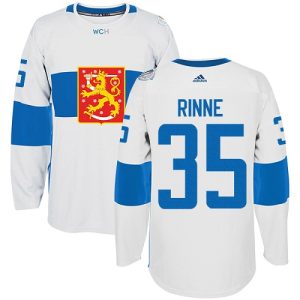 Herren Team Finland #35 Pekka Rinne Authentic Weiß Heim 2016 World Cup